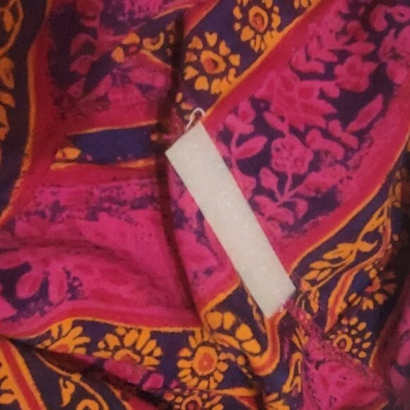 Vintage 90s Westbound Womens XL Button-Up Shirt Bright Pink Orange Rayon Stripe - Picture 16 of 16